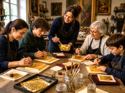 The gold leaf technique workshop